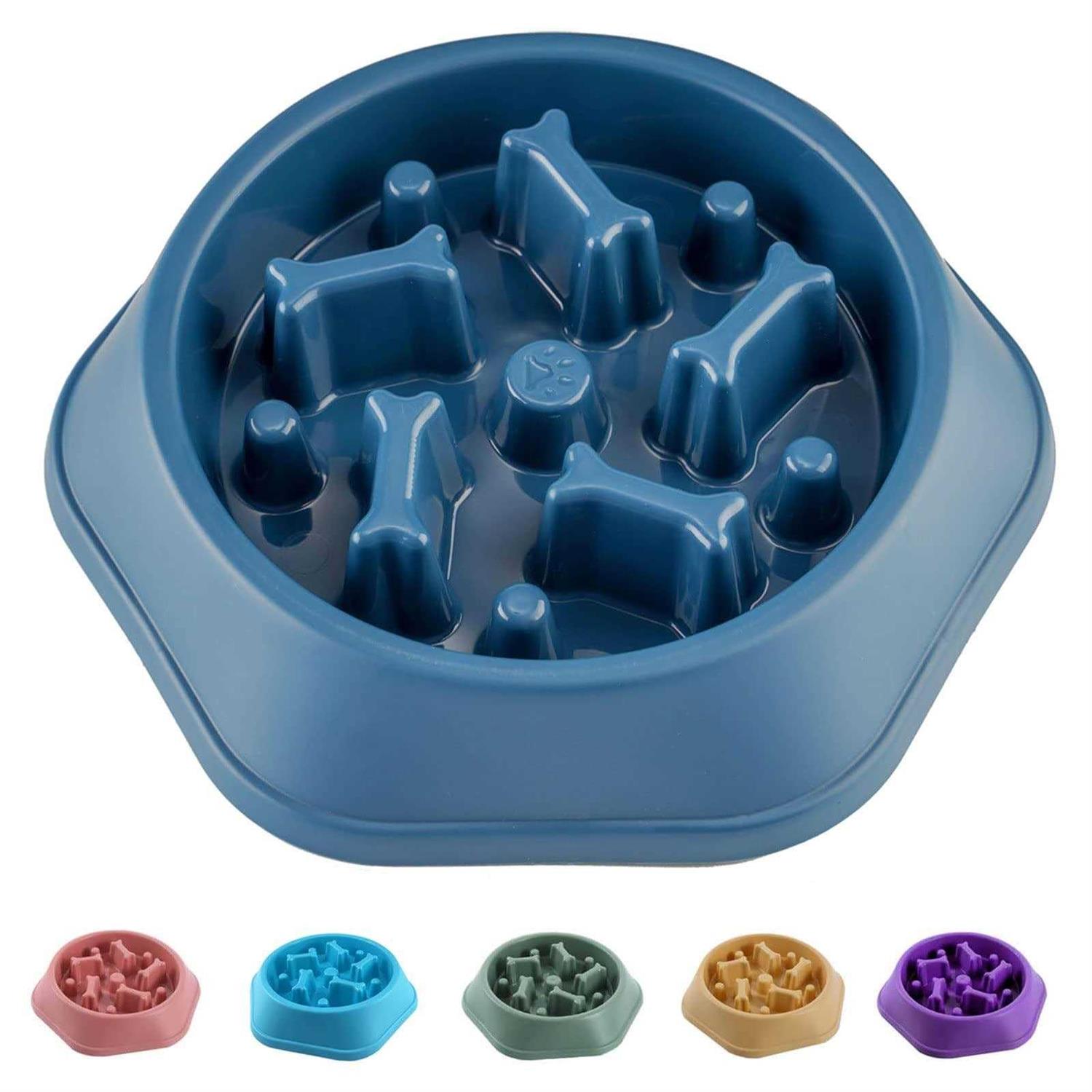 CAISHOW Slow Feeder Dog Bowl Anti Gulping Healthy Eating Interactive Bloat Stop Fun Alternative Non Slip Dog Slow Food Feeding Pet Bowl Slow Eating - Pet Supplies online store