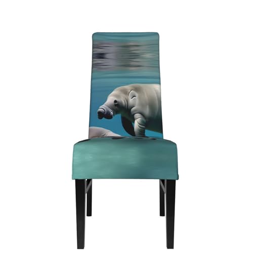 NEZIH Many Colorful Cartoon Dinosaurs Print Protection Cover for Dining Chairs Homes, Offices, Restaurants, Hotels Party Decor