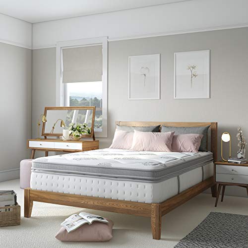 Classic Brands Gramercy Cool Gel Memory Foam and Innerspring Hybrid 14-Inch Euro Pillow Top Mattress | Bed-in-a-Box King