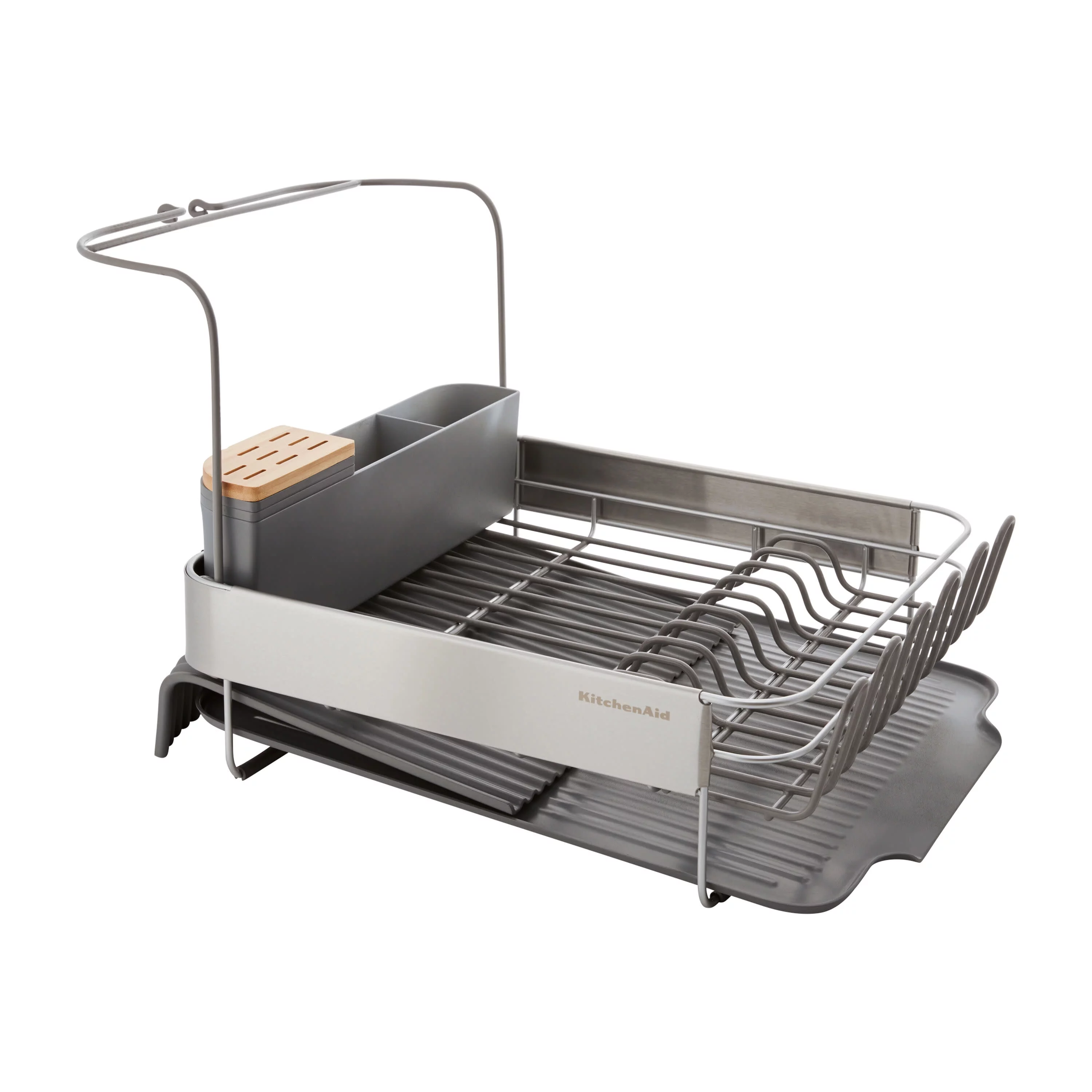 Kitchenaid Full Size 24-inch Expandable Dish-Drying Rack in Charcoal