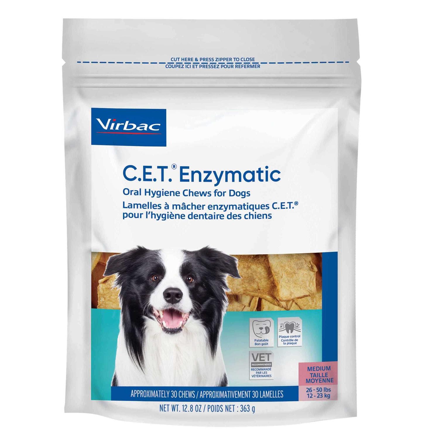 Virbac C.E.T. Enzymatic Oral Hygiene Chews for Dogs - Pet Supplies online store