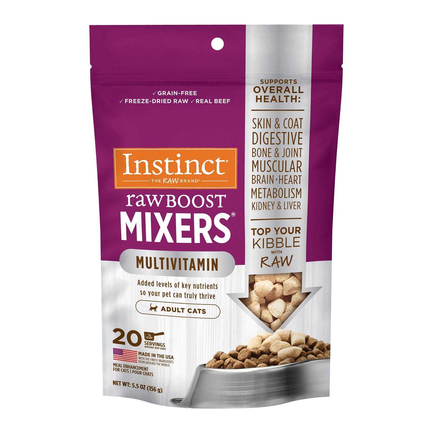 Instinct Raw Boost Mixers Multivitamin Freeze-Dried Cat Food Topper - Pet Supplies online store