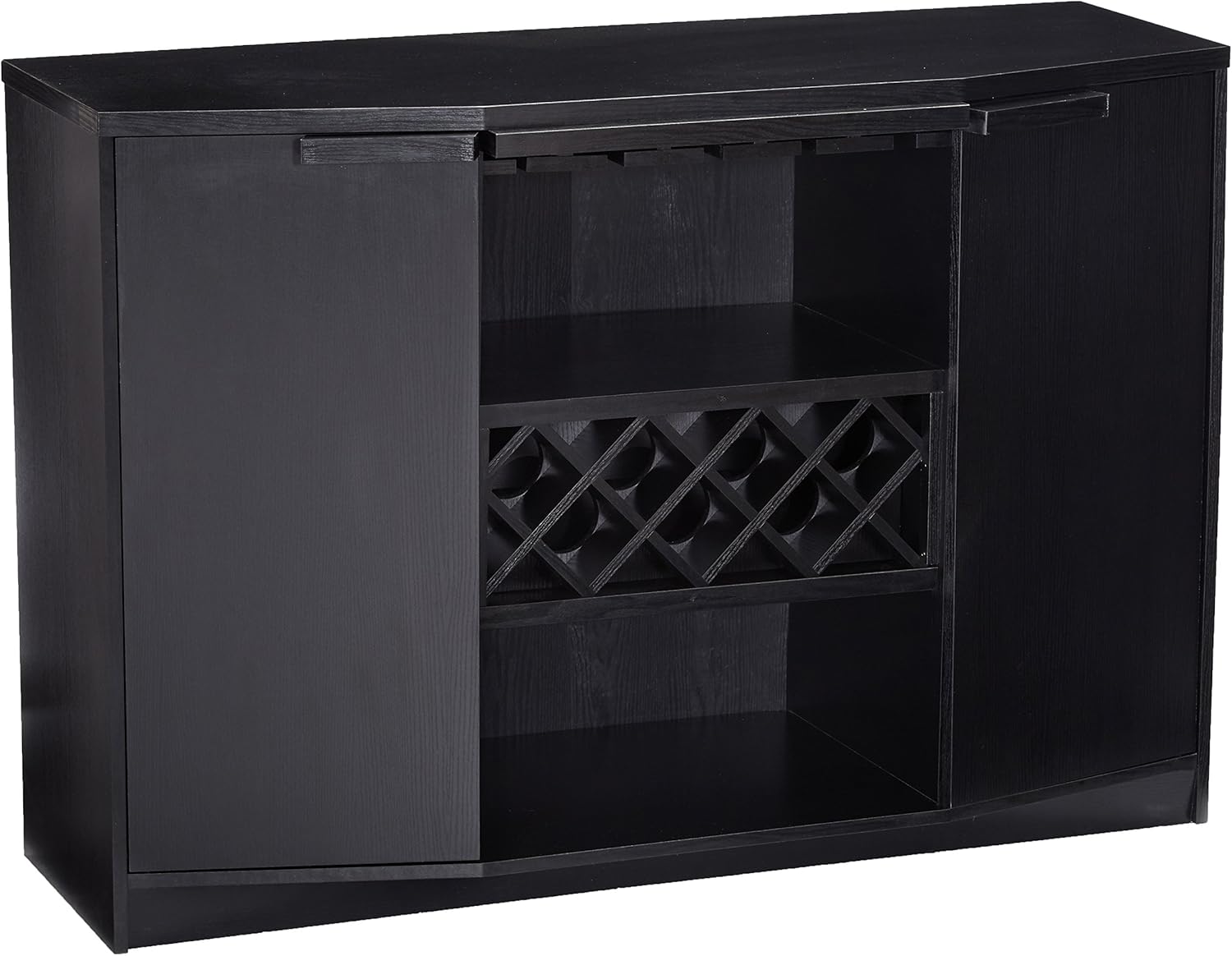 24/7 Shop at Home Lauren Contemporary Multi-Storage Buffet, Black