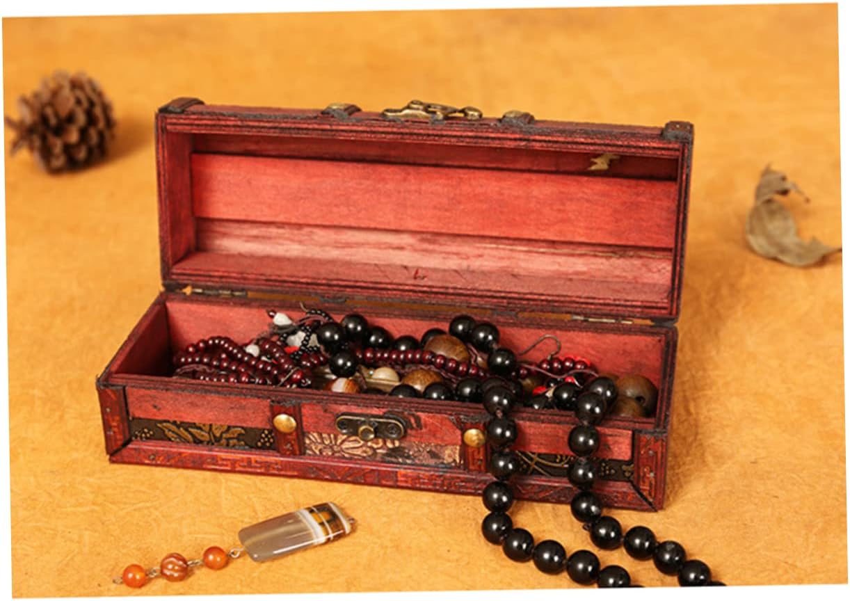 IMIKEYA 3 pcs decoration storage containers money saving bank decorative Storage Trunk kids storage cubes watch storage case saving pot for kids Wooden child earring box classical