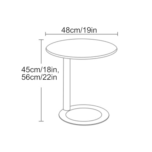 Round Coffee Table, Small Coffee Table for Small Space Modern Simple Center Table, Side End Table for Living Room, Bedroom, Office, Easy Assembly (Color : Red, Size : 45 cm/18 in)