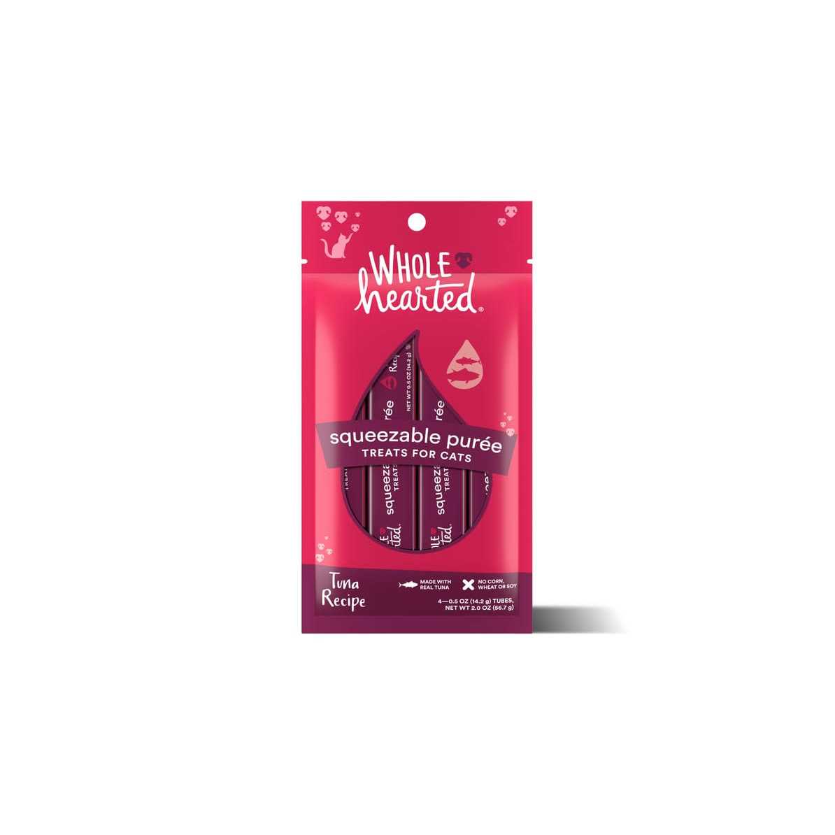 WholeHearted Tuna Recipe Puree Squeezable Cat Treats - Pet Supplies online store