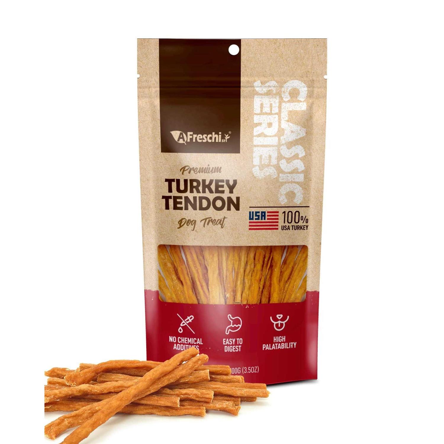 A Freschi srl Afreschi Turkey Tendon for Dogs Dog Treats Series All Natural Human Grade Dog Treat - Pet Supplies online store