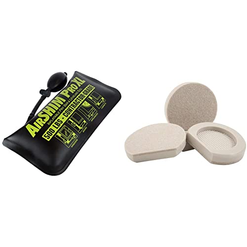 Calculated Industries 1194 Air Shim XL Inflatable Pry Bar and Leveling Tool; 500 LB Load Holding Rating & Super Sliders 4703595N 3 Inch Slider Pad Move Heavy Appliances Effortlessly, 3