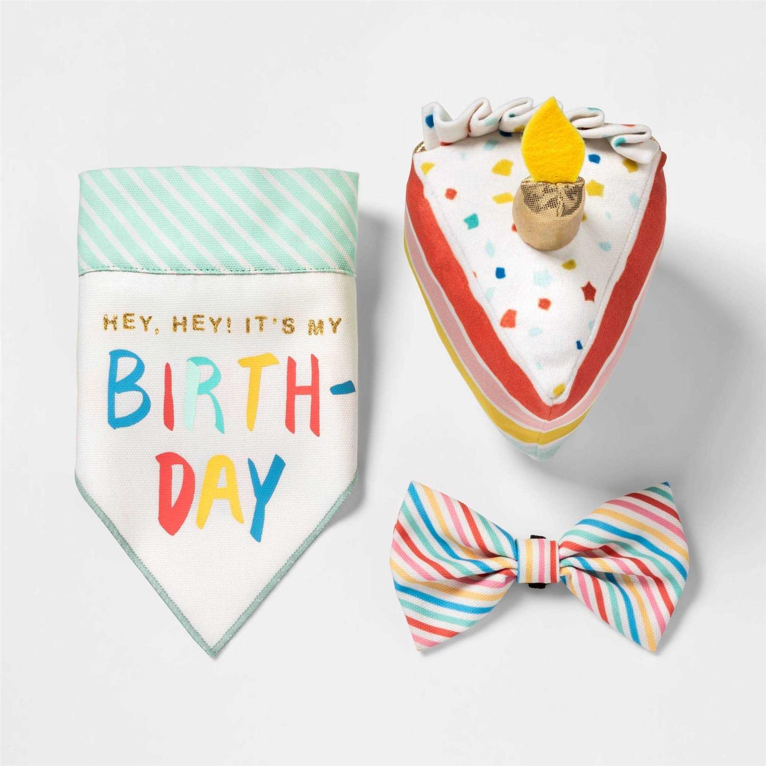 Boots & Barkley Birthday Cake Slice Plush Dog Toy - Pet Supplies online store