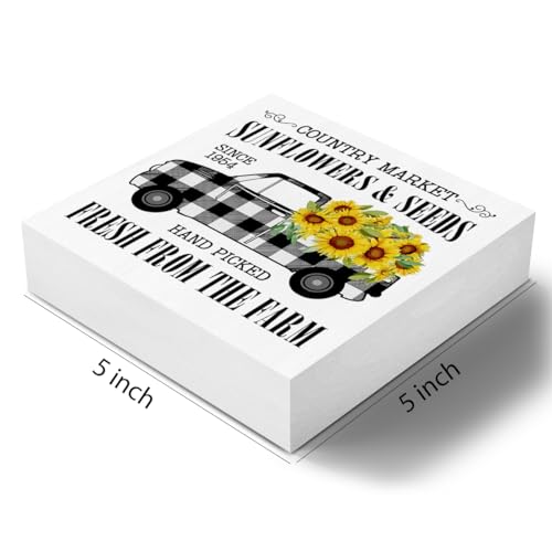 Summer Sign, Summer Decor, Summer Decorations for Home, Sun Sunshine Decor Decorations, Summer Office Desk Bookcase Cubicle Shelf Decor, I'm Walkin on Sunshine Sign 5 x 5 Inch