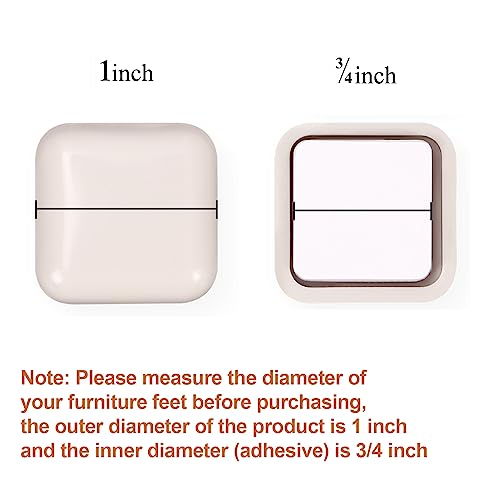 24 Pcs Chair Sliders 1/2 Inch Small Furniture Sliders for Carpet Round Furniture Glide Teflon,Adhesive Chair Carpet Sliders Tiny furniture Mover sliders