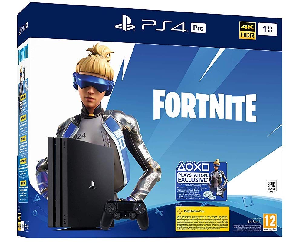 PS4 - Konsole Black 1TB: Fortnite Neo-Versa-Bundle