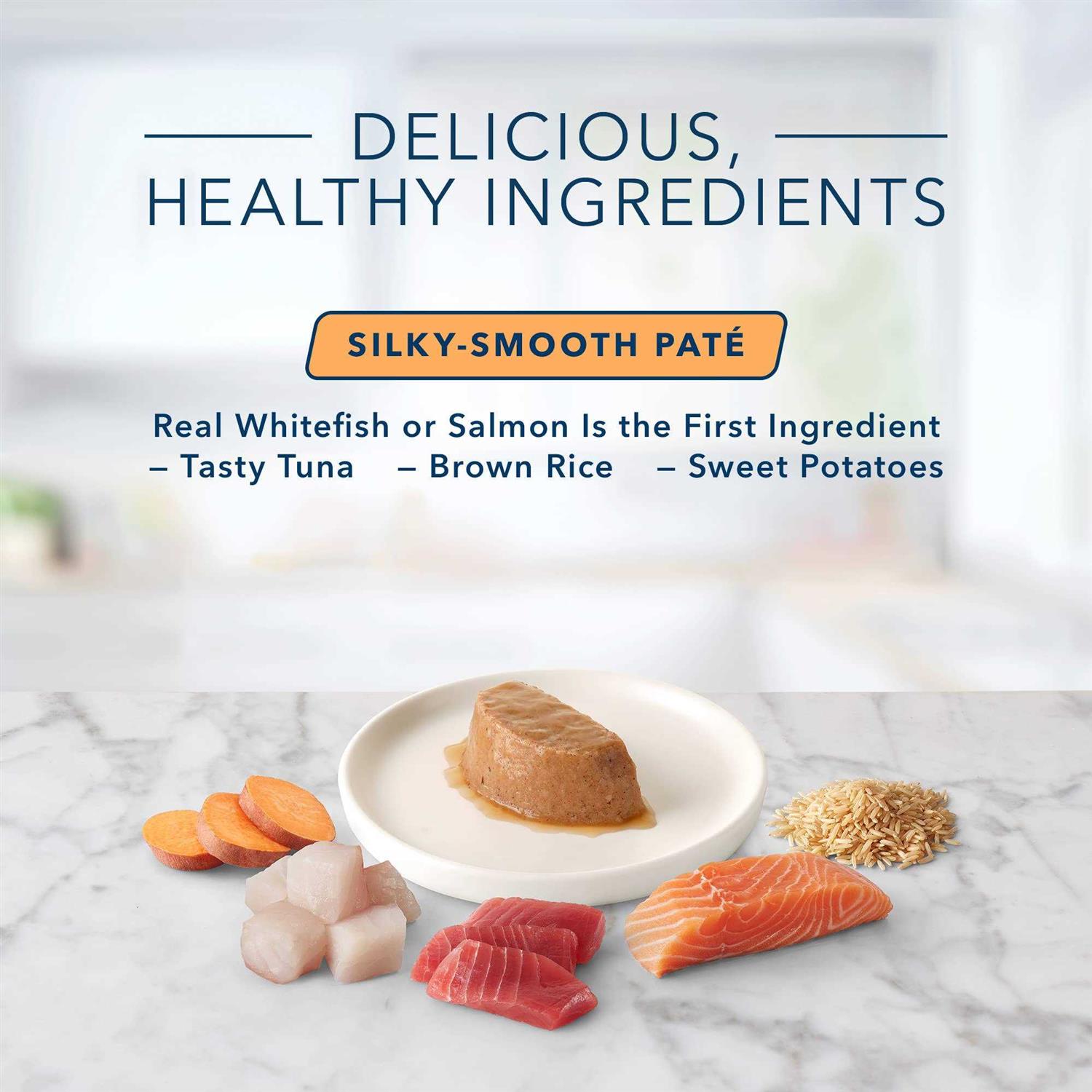 Blue Buffalo Tastefuls Spoonless Singles Whitefish & Tuna and Salmon Pate Wet Adult Cat Food Variety Pack - Pet Supplies online store