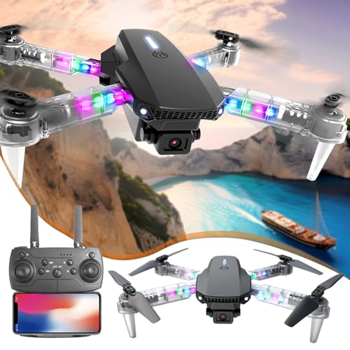 Drone - Drone With 1080p Hd Fpv Camera, Portable Foldable Fpv Drone, Multi-Function Rc Quadcopter With Altitude Hold Headless Mode Start Speed Adjustment, Toys Gifts For Beginners