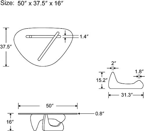 Mid Century Table Triangle Vintage Glass End Table, Glass Coffee Table with Solid Wood Base and Triangle Clear Glass Top Modern End Table for Living Room, Patio, Study, Light Walnut
