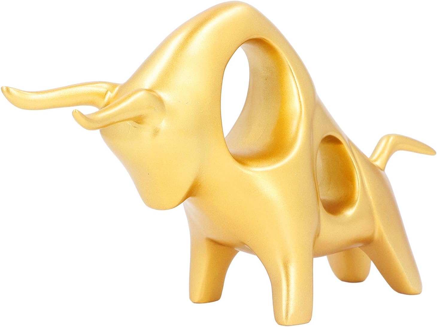 Golden Bullfighting Ornaments, Modern Simple Light Luxury Innovative Bullfighting Figurine for Living Room TV Cabinet Office