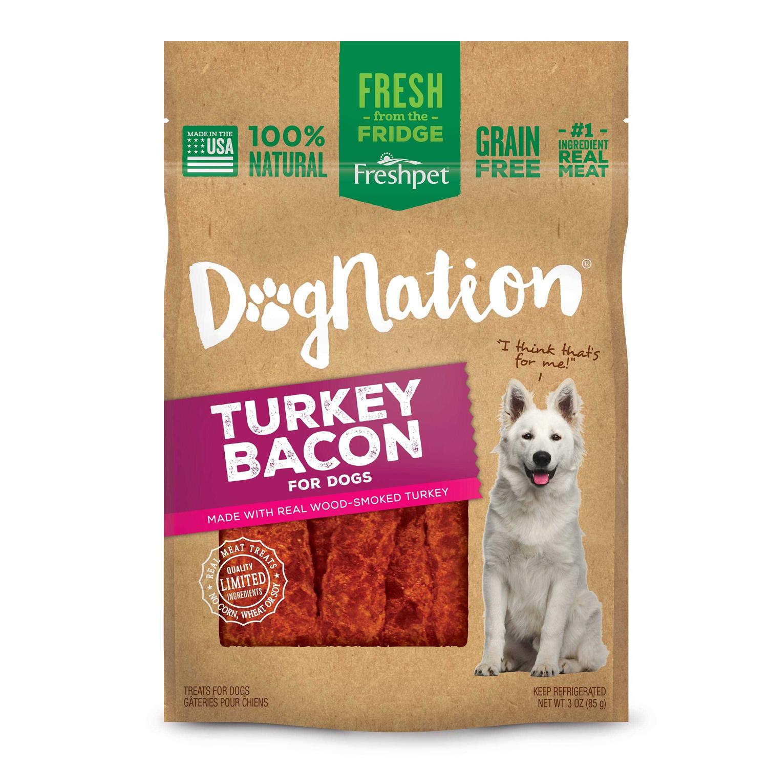 Freshpet Dognation Turkey Bacon Treats - Pet Supplies online store