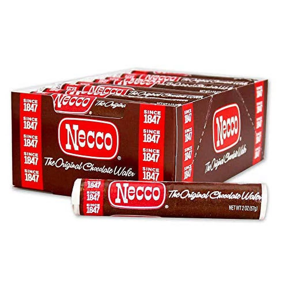 Necco Wafers, Chocolate Wafers Display Pack, 2-Ounce Rolls (Pack of 24)