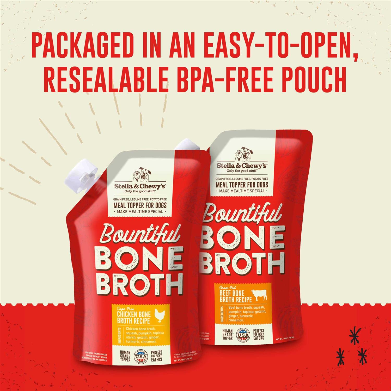 Stella & Chewy's Bountiful Bone Broth Beef - Pet Supplies online store