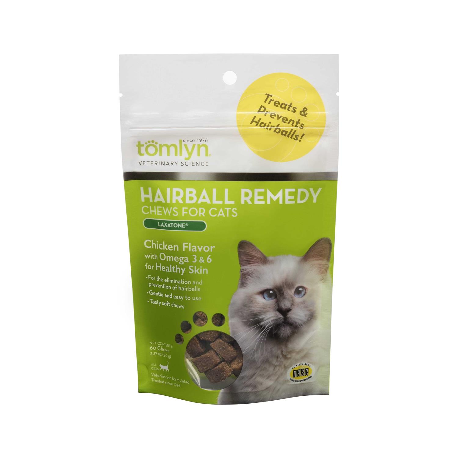 Tomlyn Laxatone Hairball Remedy Chews for Cats - Pet Supplies online store