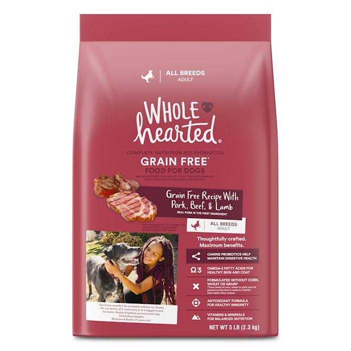 WholeHearted Grain Free Pork Beef & Lamb Recipe Dry Dog Food - Pet Supplies online store