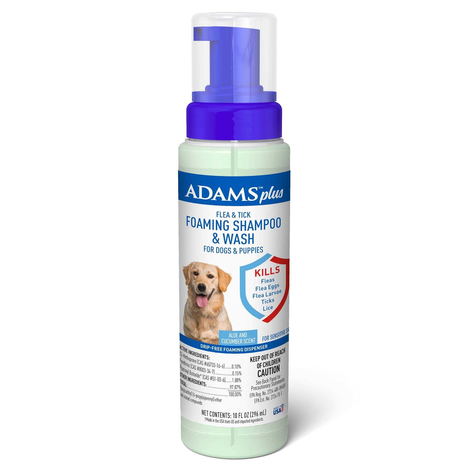 Adams Foaming Flea And Tick Shampoo with Aloe And Cucumber - Pet Supplies online store