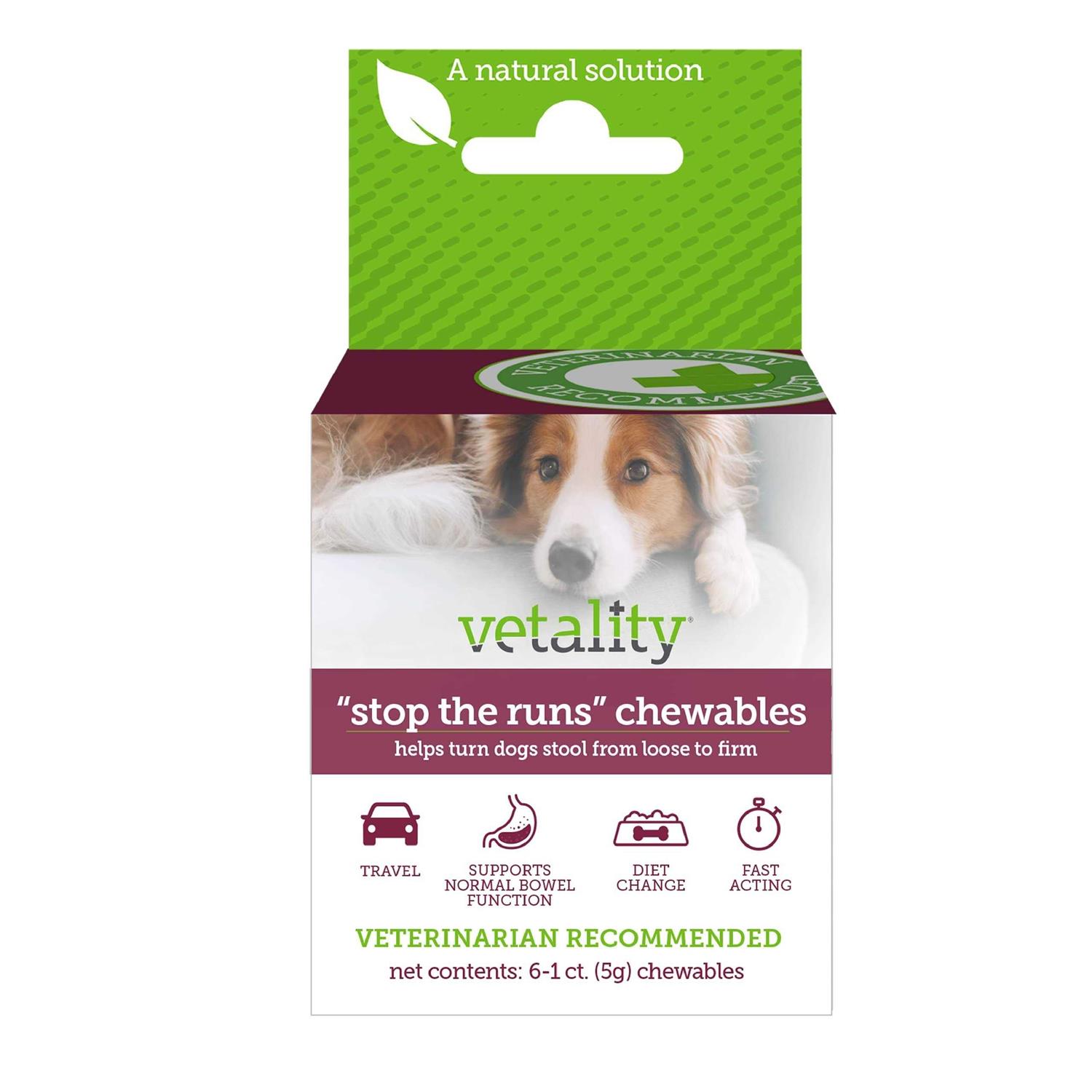 Vetality Stop the Runs Chewables for Dogs - Pet Supplies online store