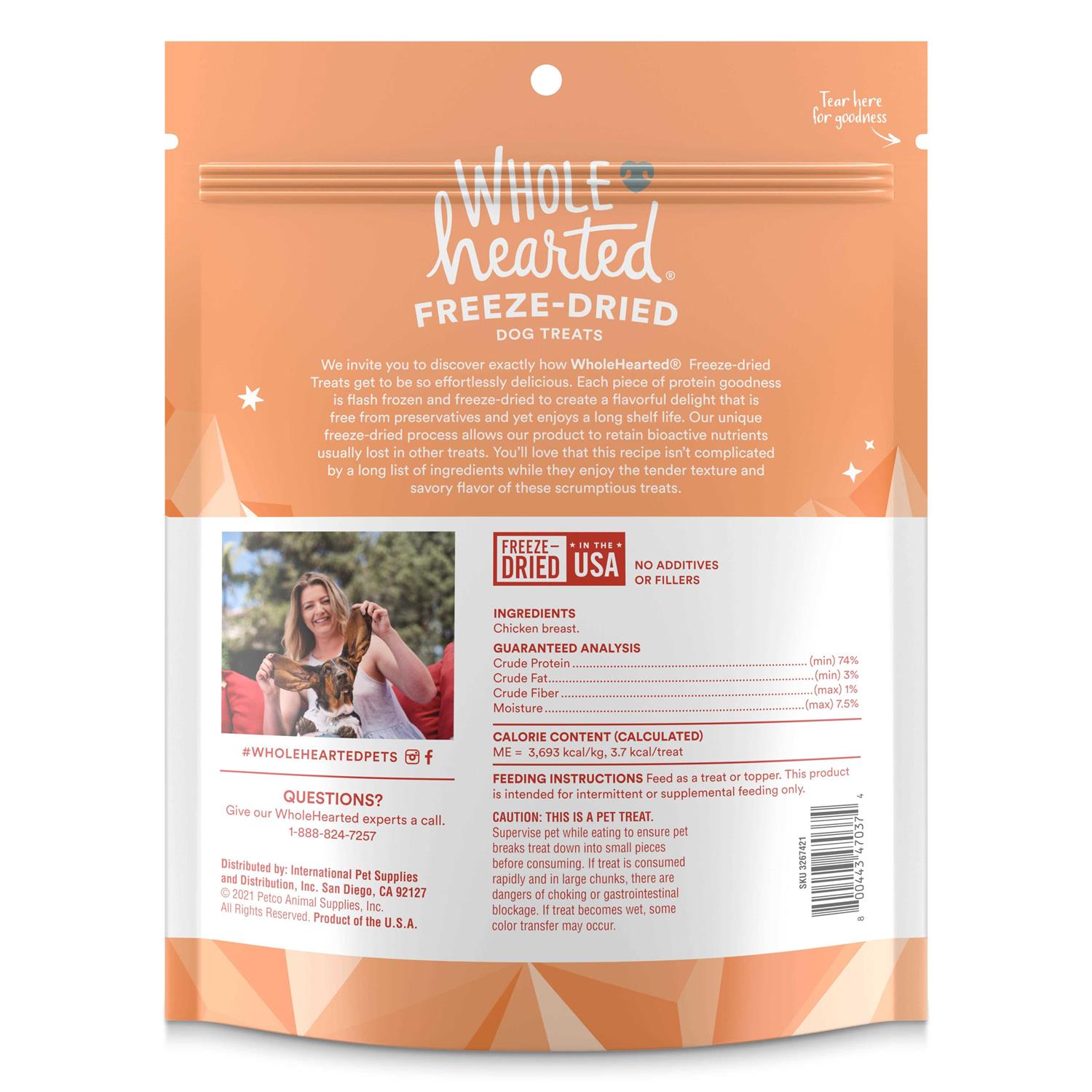 WholeHearted Chicken Breast Freeze Dried Dog Treats - Pet Supplies online store