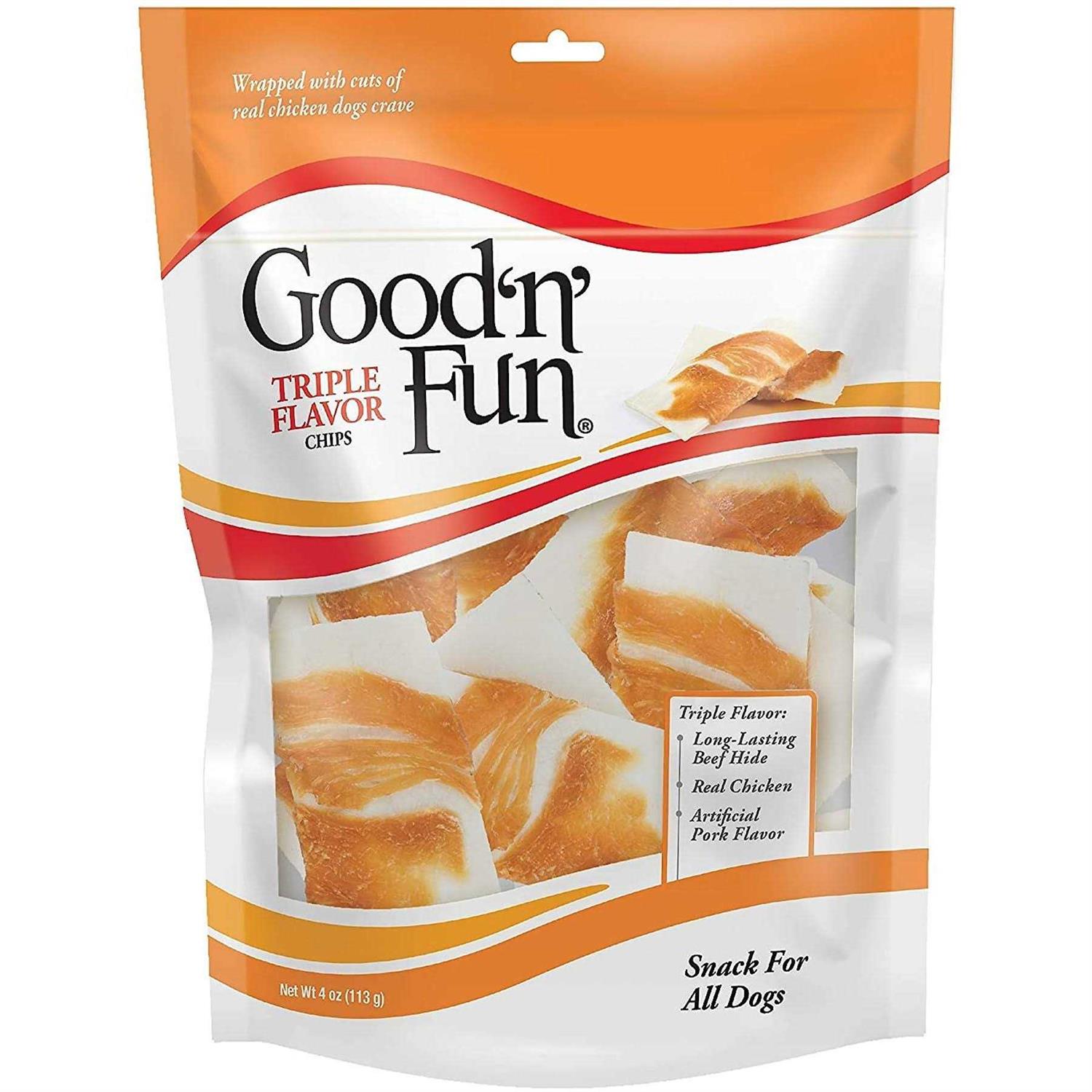 Good 'n' Fun Triple Flavor Chips Dog Treats - Pet Supplies online store