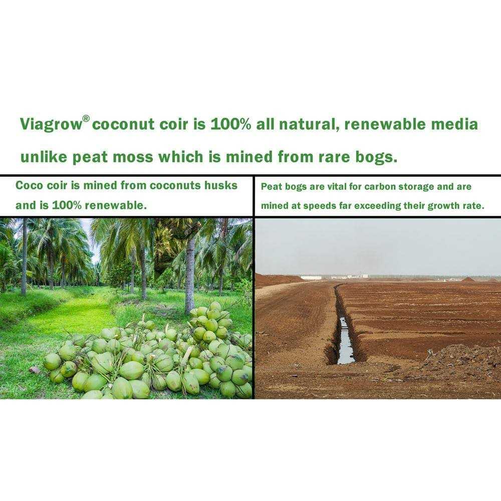 Viagrow Coco Coir 72 Qt. / 68 L / 18 gal. Premium Coconut Reptile Substrate Coco Chips - Pet Supplies online store