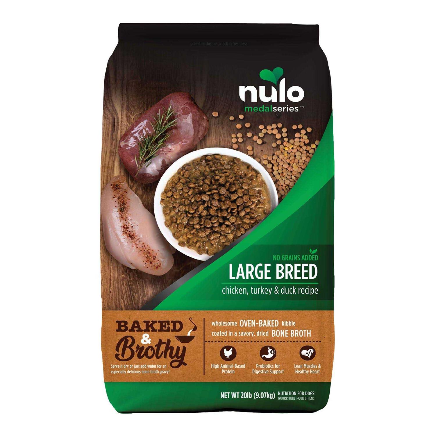 Nulo MedalSeries Baked & Brothy Chicken Duck & Turkey Breed Adult Dry Dog Food - Pet Supplies online store