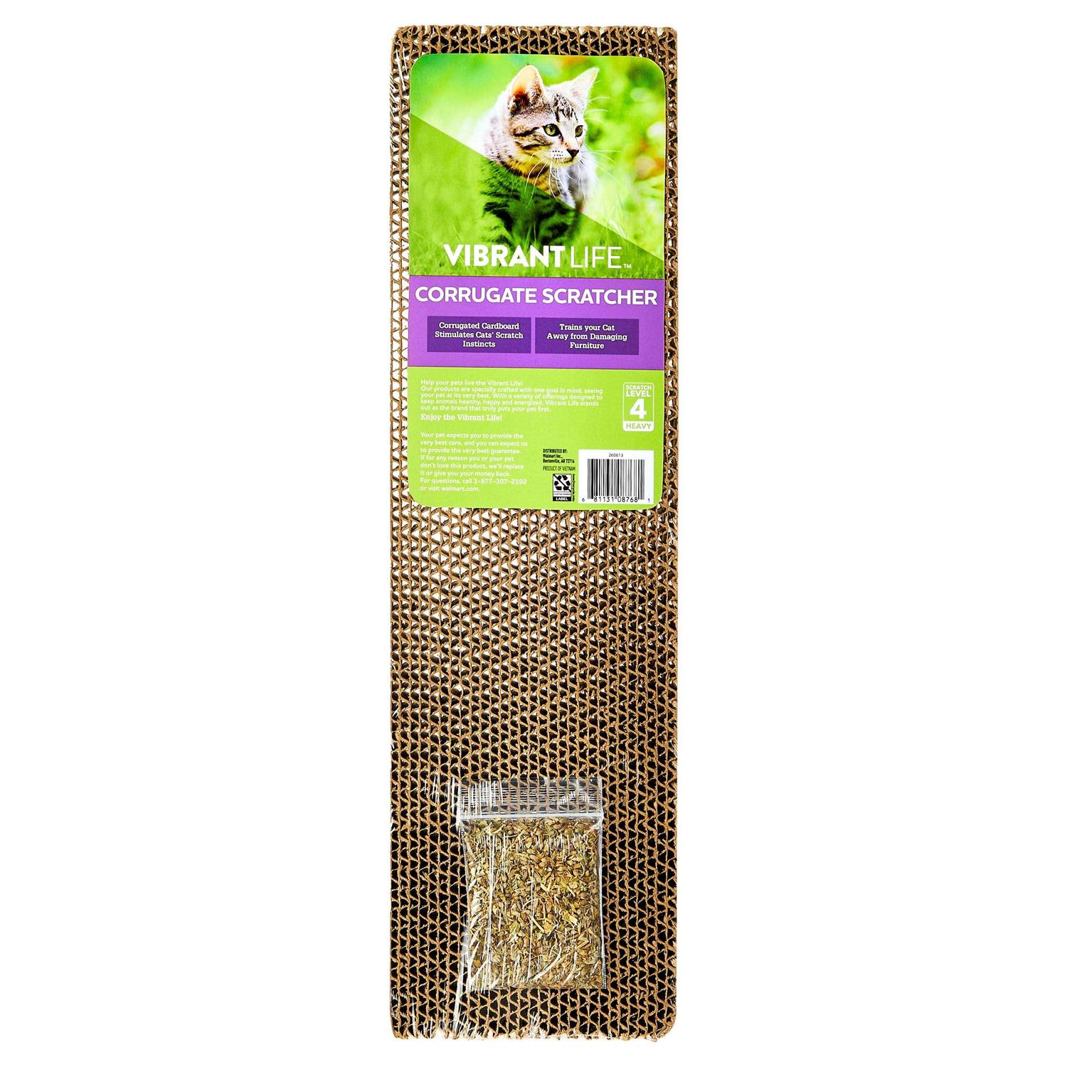 Vibrant Life Corrugate Cat Scratcher Pad Toy With Catnip - Pet Supplies online store