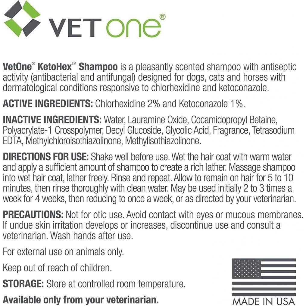 VetOne KetoHex Shampoo Bottle - Pet Supplies online store