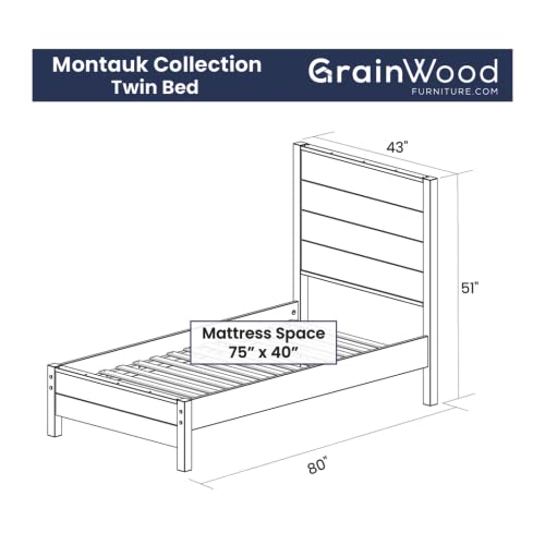 Montauk Solid Wood Bed, King Size, Farmhouse Black
