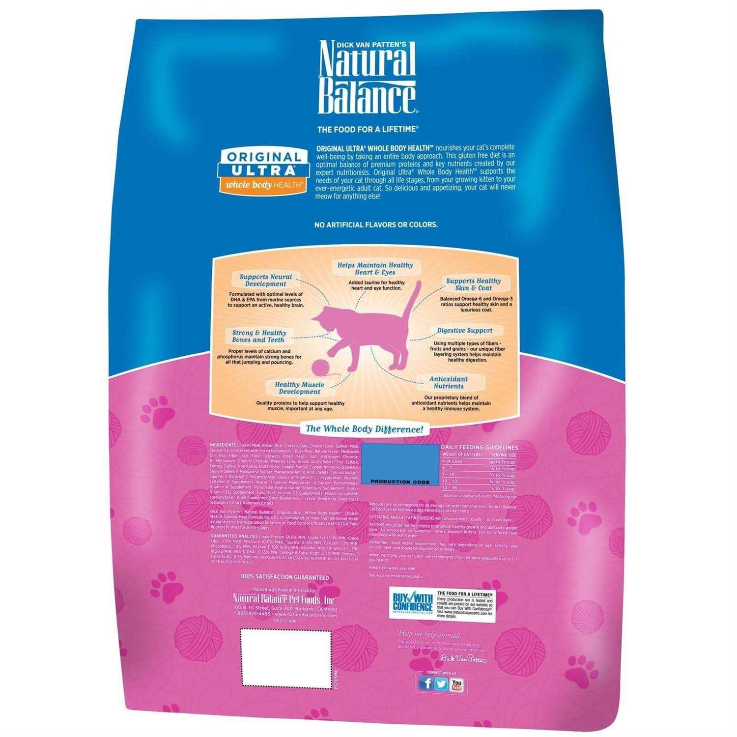 Natural Balance Original Ultra Whole Body Health Kitten to Adult Cat Dry Food - Pet Supplies online store