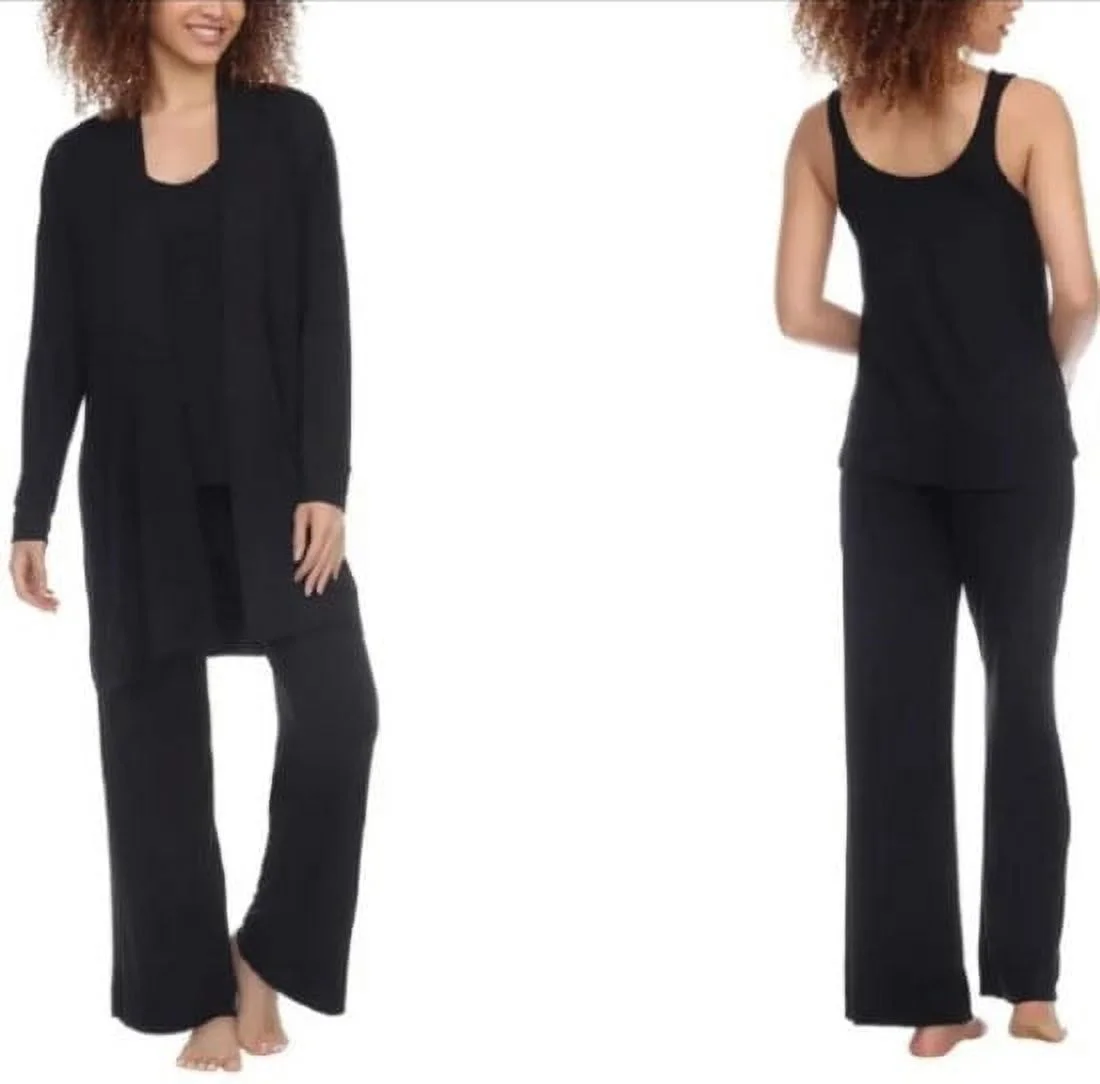 Honeydew Ladies' Size X-Small 3-piece Modal Lounge Set, Black