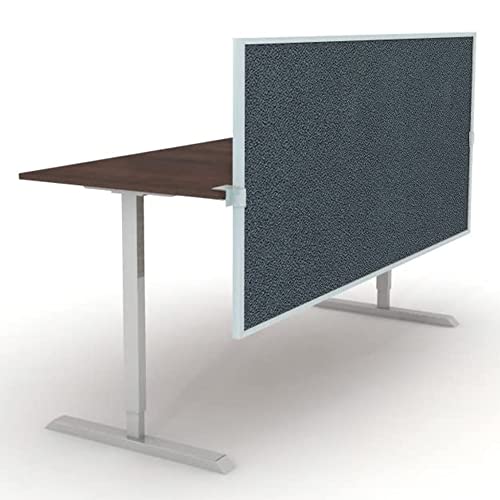 Acoustic Desk Mounted Split Screen Privacy Panel - Table Top Privacy Screen Separator for Office Cubicles - Sound Blocking Desk Divider & Essential Cubicle Accessories 24