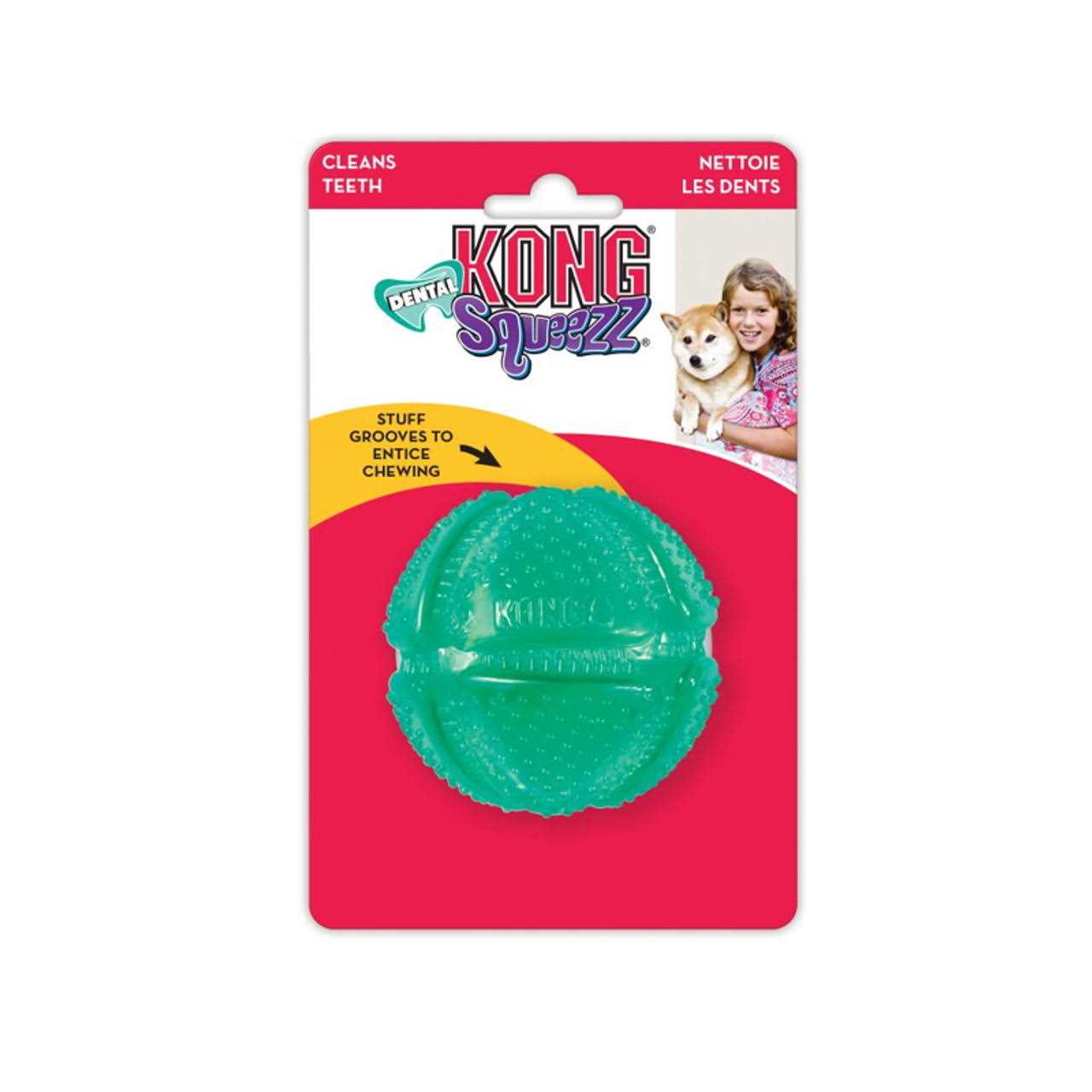 Kong Dental Squeezz Ball Dog Toy - Pet Supplies online store