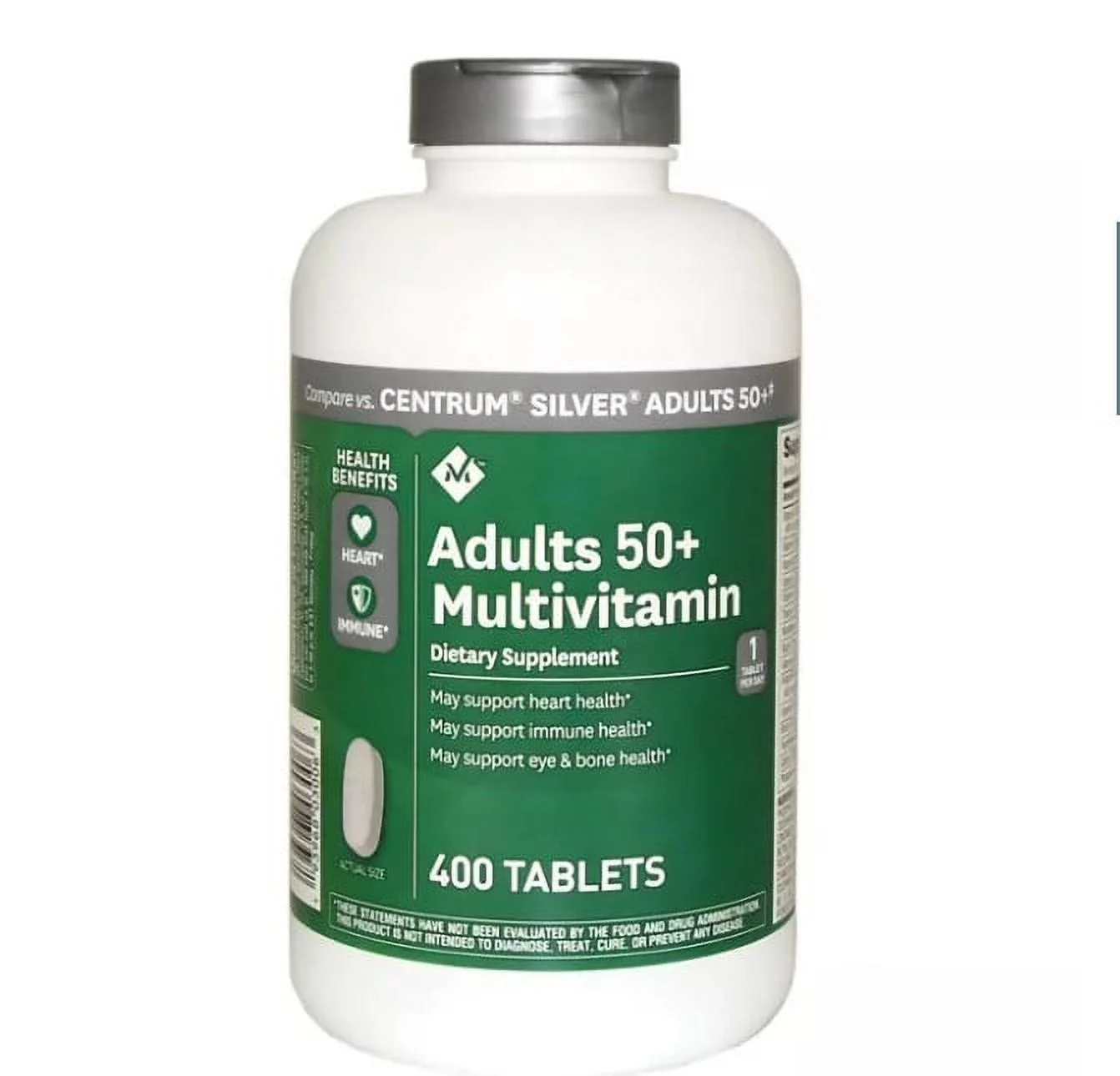 Adults 50+ Multivitamin (400 ct.) Supports: Heart , Immune , Eye And Bone Health