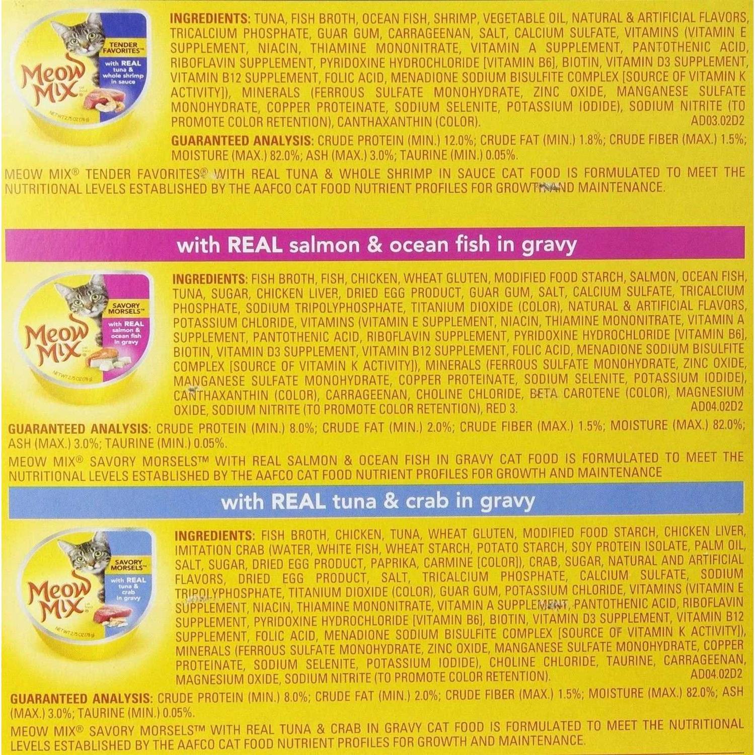 Meow Mix Cat Food Seafood Variety Pack - Pet Supplies online store