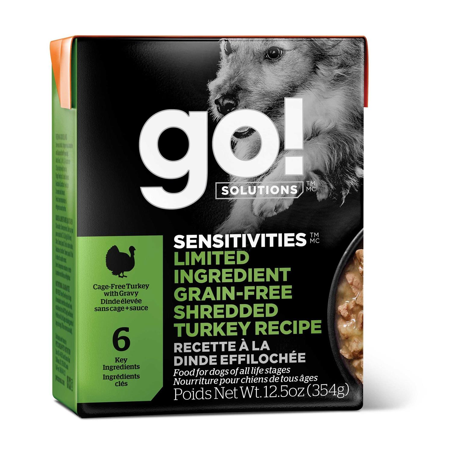 Go! Sensitivities Limited Ingredient Grain-Free Shredded Turkey Wet Dog Food - Pet Supplies online store
