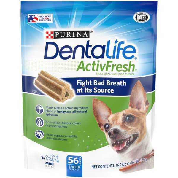 DentaLife Purina ActivFresh Daily Oral Care Mini Dog Chews - Pet Supplies online store