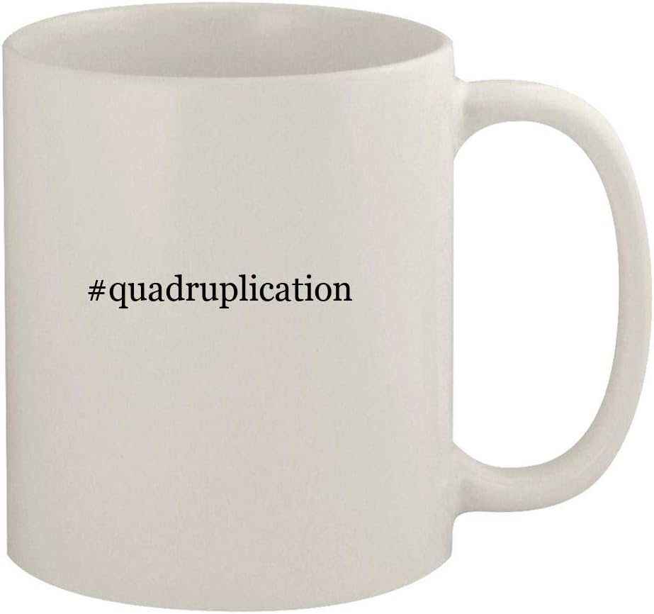 #quadruplication - 11oz Ceramic White Coffee Mug, White