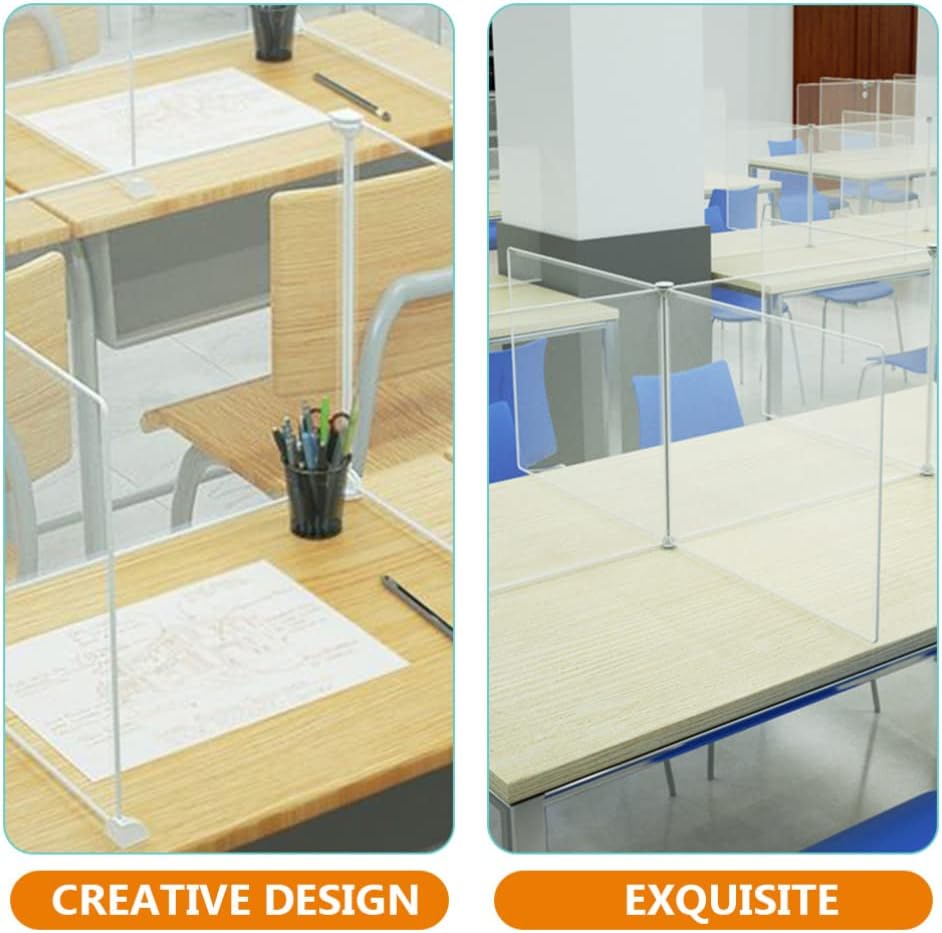 Zerodeko 3pcs Transparent Partition Oil Desk Divider Portable Desk Classroom Privacy Desks Coverage Sneeze Guard Sneeze Shield Student Plastic Accessories Translucent
