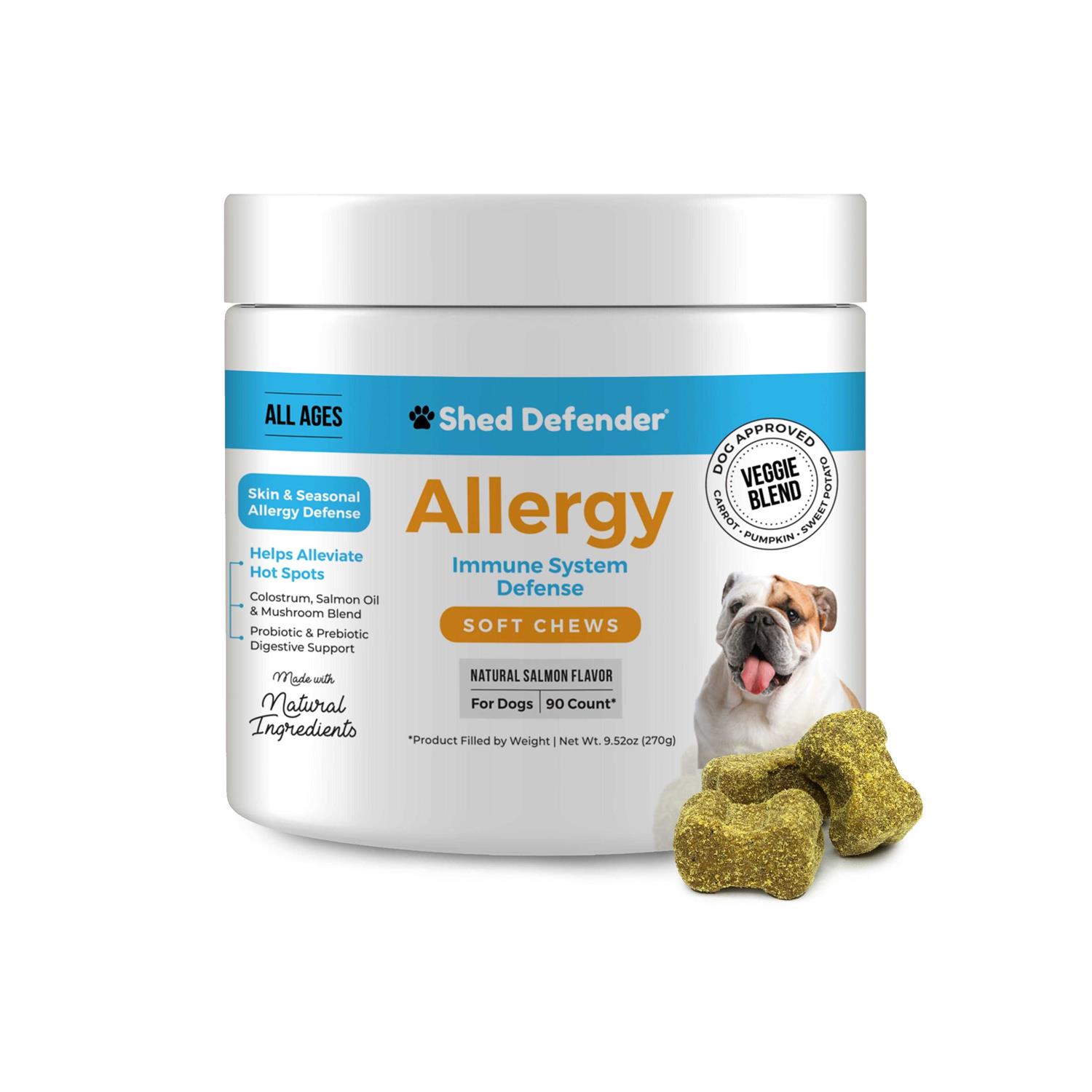 Shed Defender Allergy & Immune System Soft Chew Supplements for Dogs - Pet Supplies online store