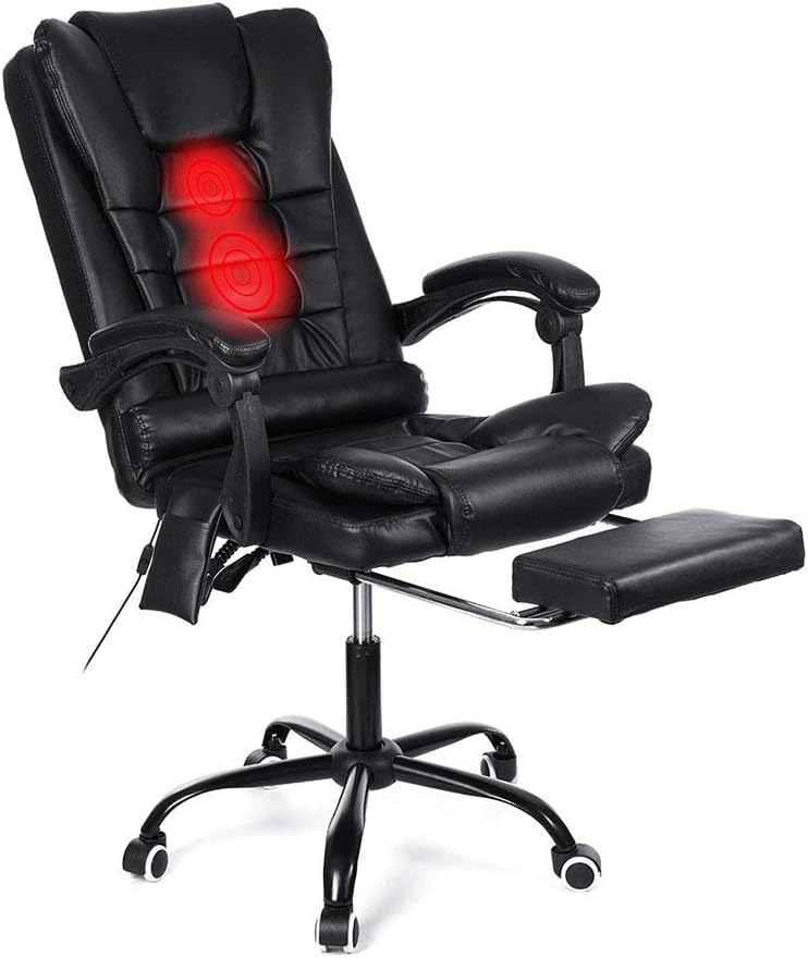 Boss Chair Revolving Lift Computer Chair Home Office Chair Meeting Chair Backrest Reclining Lazy Business Seat with Armrests and Footrests