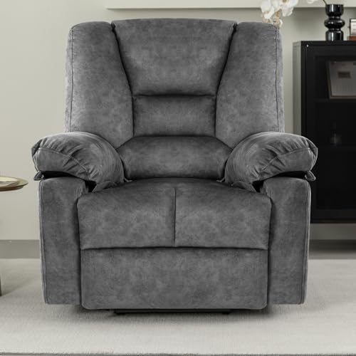 Power Lift Recliner Chair - Oversized Electric Recliner Chair with Lift Assitance and Reclined Design, Heated and Massage Recliner with Side Pocket, Big and Tall Recliner for Adult (Brown)