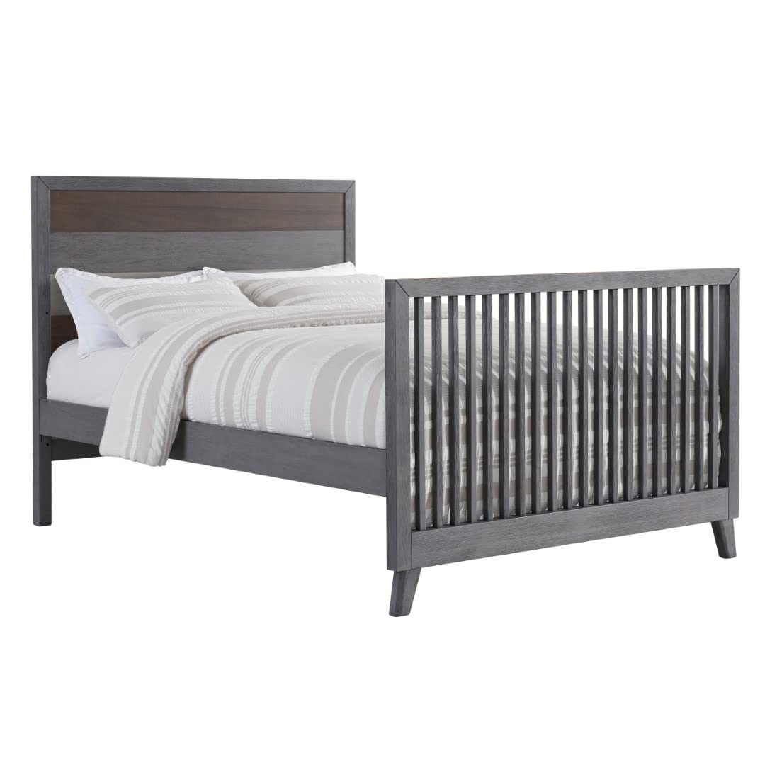 Cascade Crib to Full-Size Bed Conversion Kit, Multi-Tone Gray, GreenGuard Gold Certified