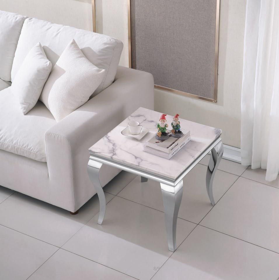 Faux Marble Coffee Table, Modern 47