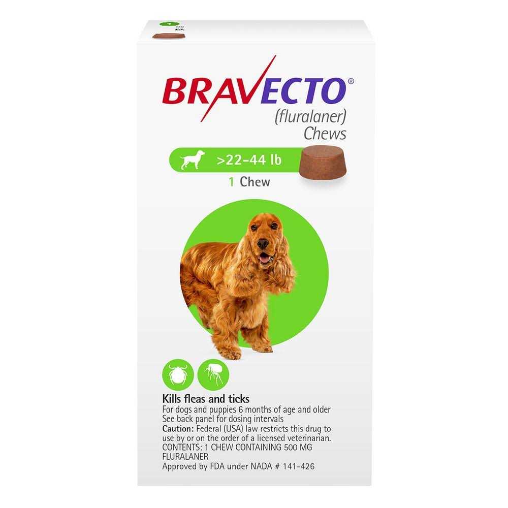 22-44 lbs Bravecto Chews for Dogs - Pet Supplies online store